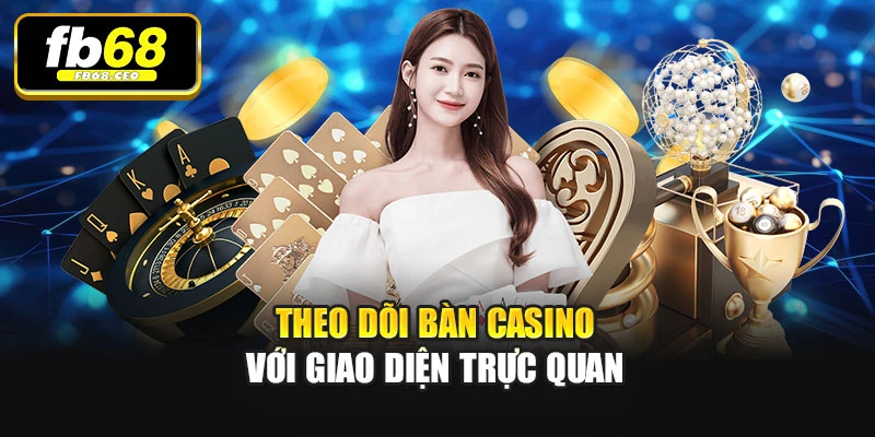 Theo dõi bàn casino với giao diện trực quan